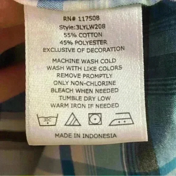 Levi’s Strauss &‎ co, men’s plaid double breasted snap up shirt. XL - Picture 7 of 7